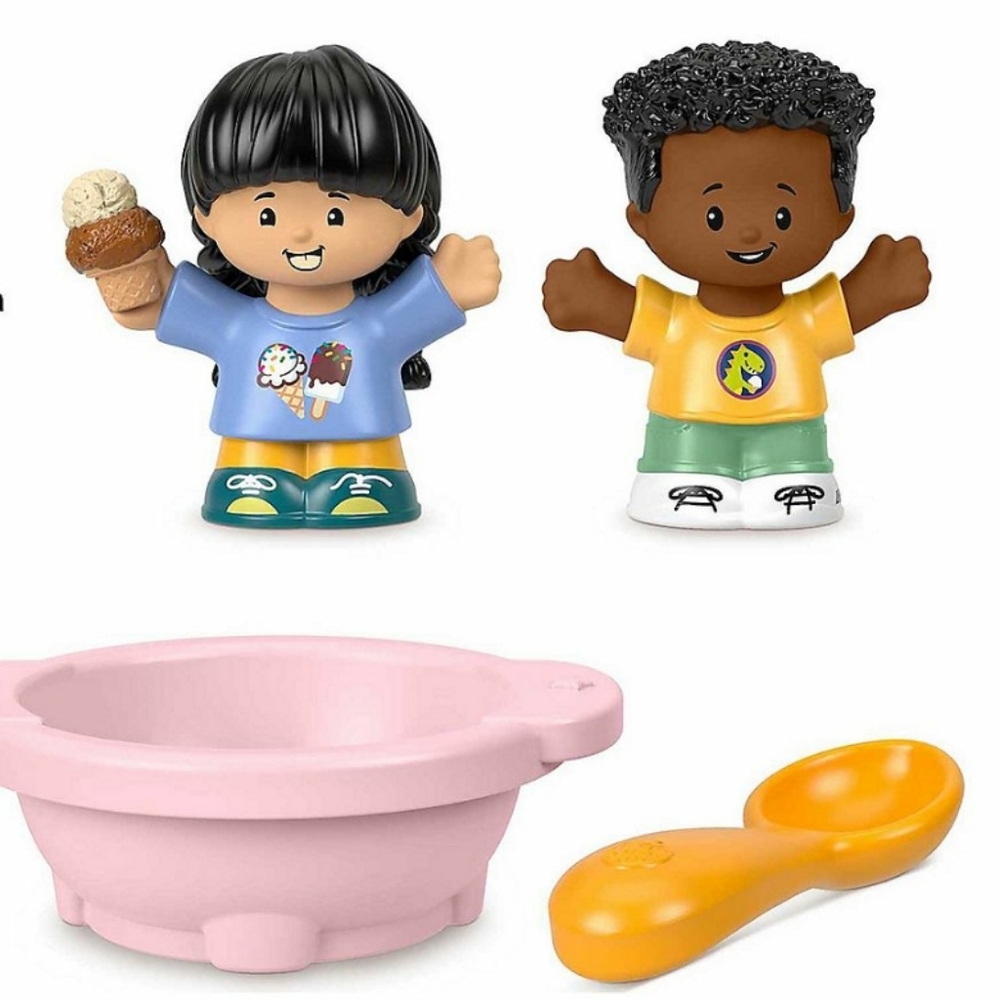 Fisher-Price Little People Ice Cream Theme Figurine and Bowl Gift Set